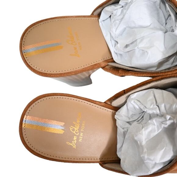 Sam Edelman Womens 8.5 Shiloh Leather Heeled Mule in Frontier Brown NEW - Picture 8 of 11